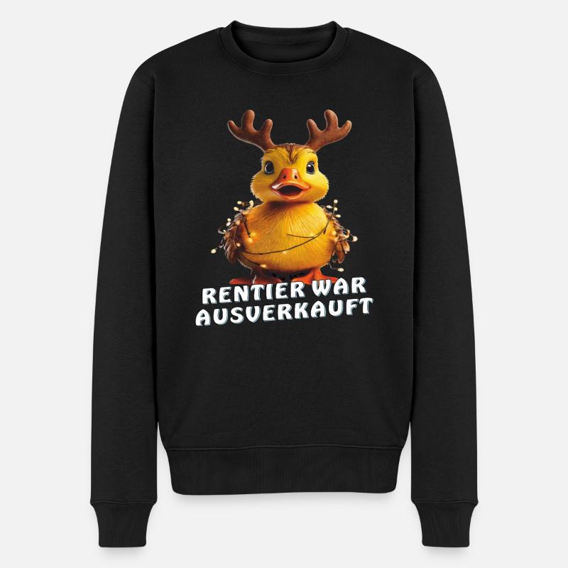DUCK REINDEER A ÉTÉ VENDU - Pull Premium bio Homme - noir