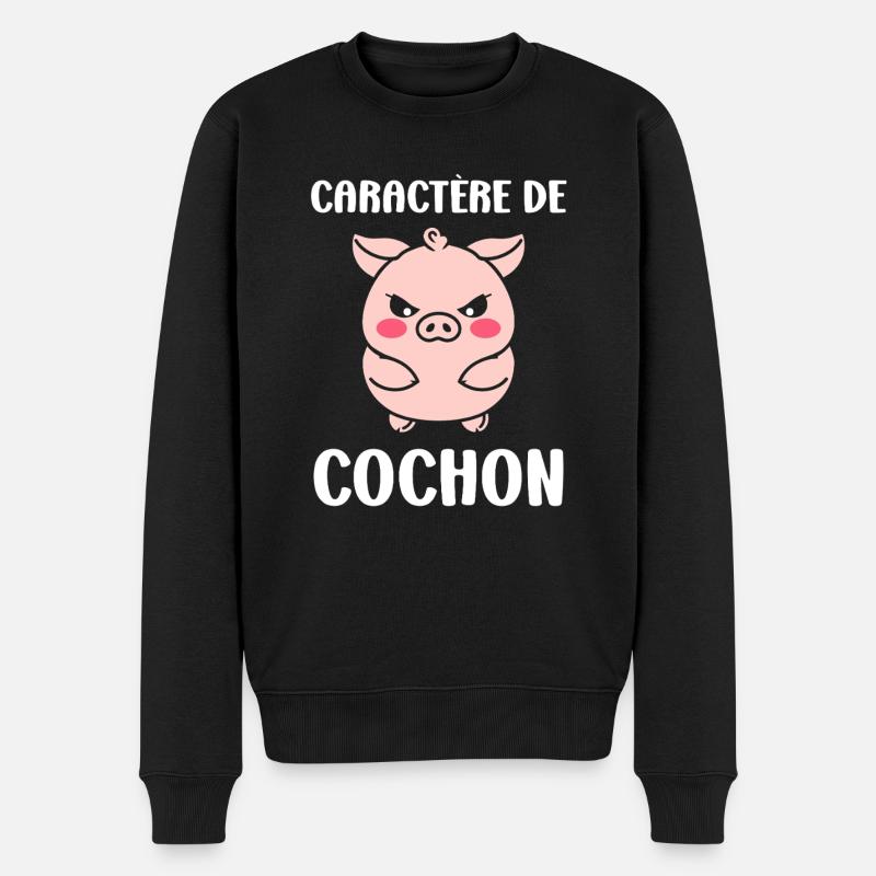 cochon - Pull Premium bio Homme - noir