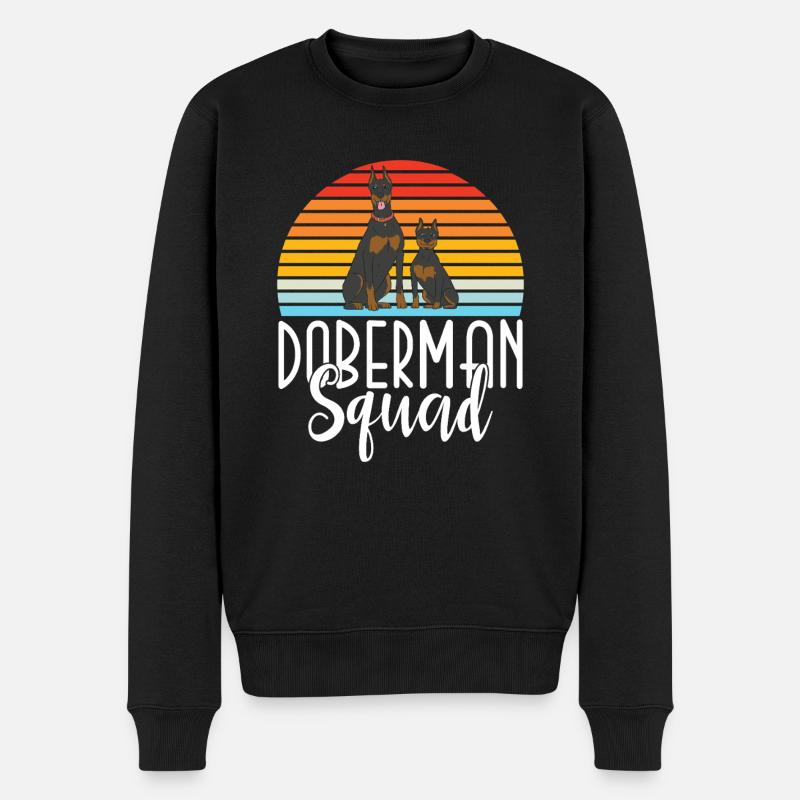 Doberman Gifts - Männer Premium Bio Pullover - Schwarz