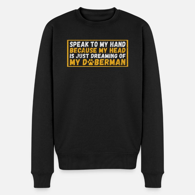 Doberman Gifts - Männer Premium Bio Pullover - Schwarz