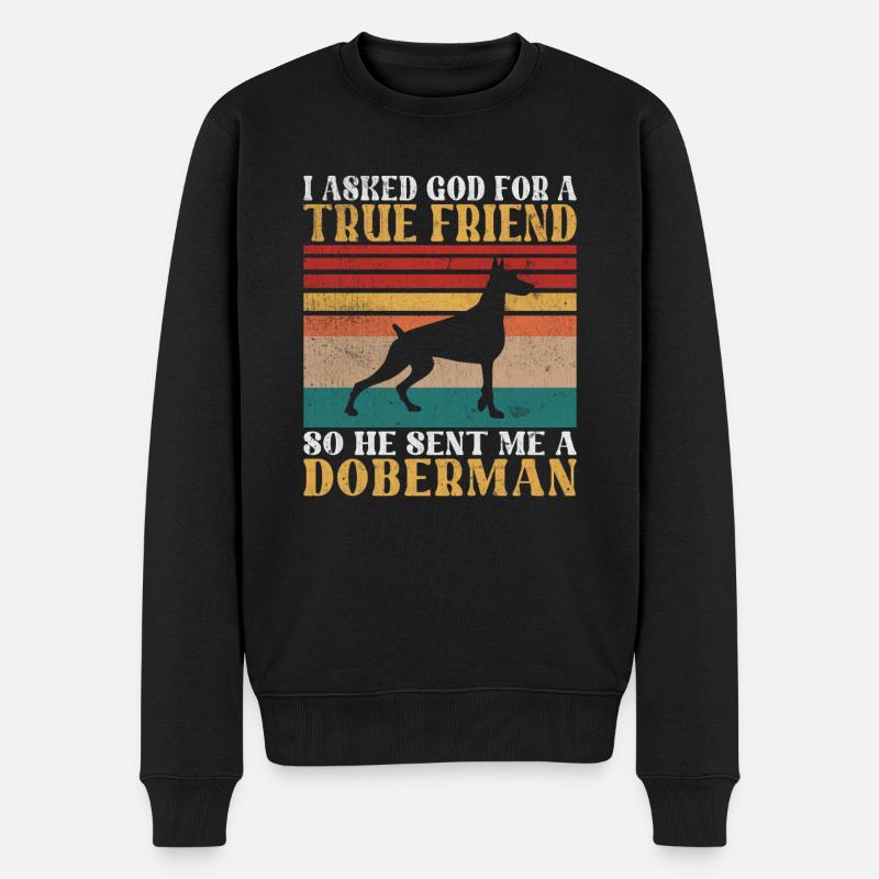 Doberman Gifts - Männer Premium Bio Pullover - Schwarz