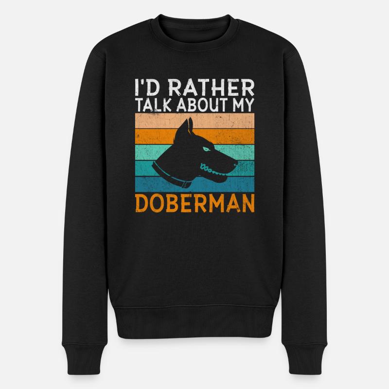 Doberman Gifts - Männer Premium Bio Pullover - Schwarz