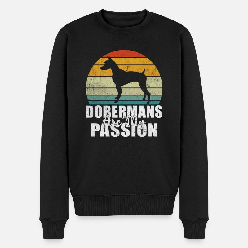 Doberman Gifts - Männer Premium Bio Pullover - Schwarz