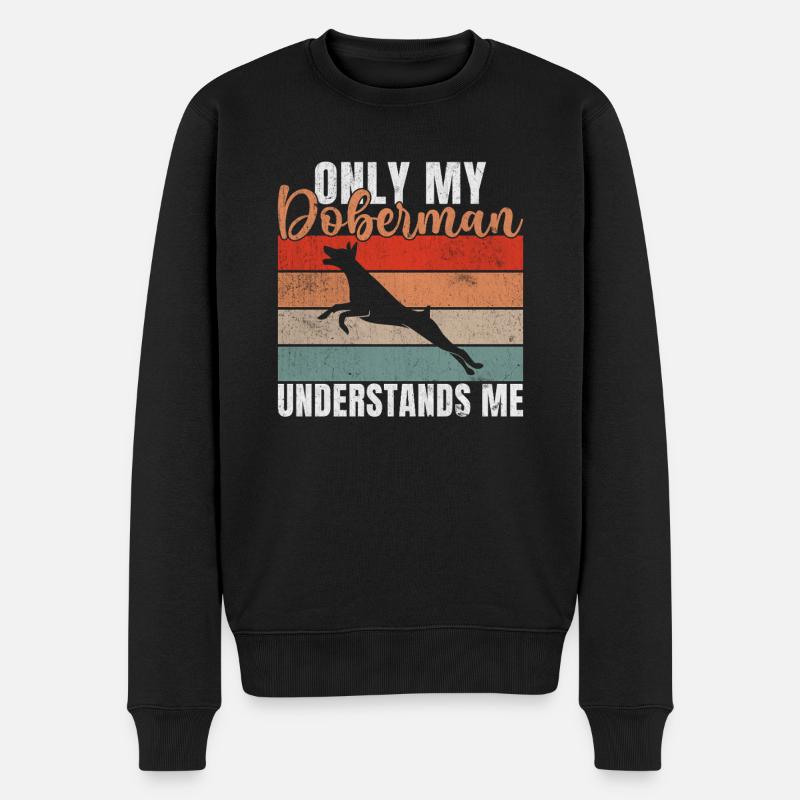 Doberman Gifts - Männer Premium Bio Pullover - Schwarz