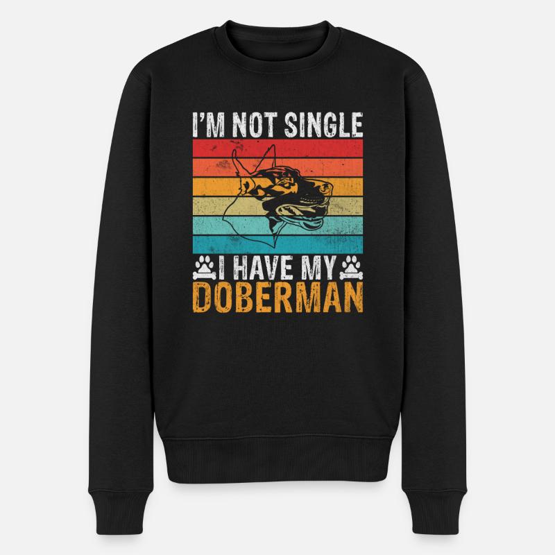 Doberman Gifts - Männer Premium Bio Pullover - Schwarz