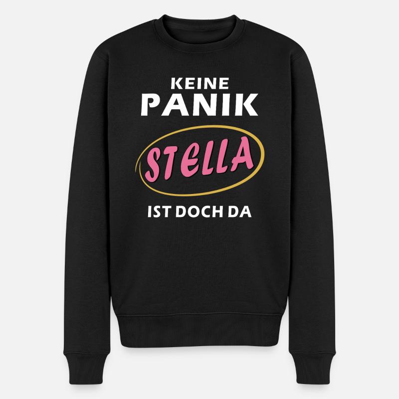 KEINE PANIK STELLA IST DOCH DA - Männer Premium Bio Pullover - Schwarz