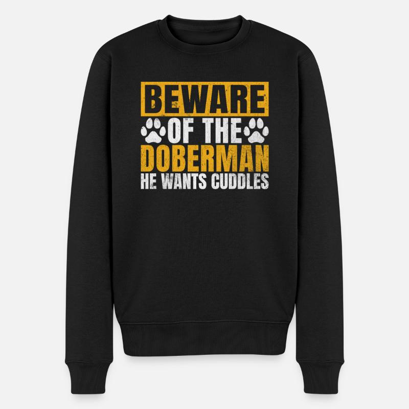 Doberman Gifts - Männer Premium Bio Pullover - Schwarz