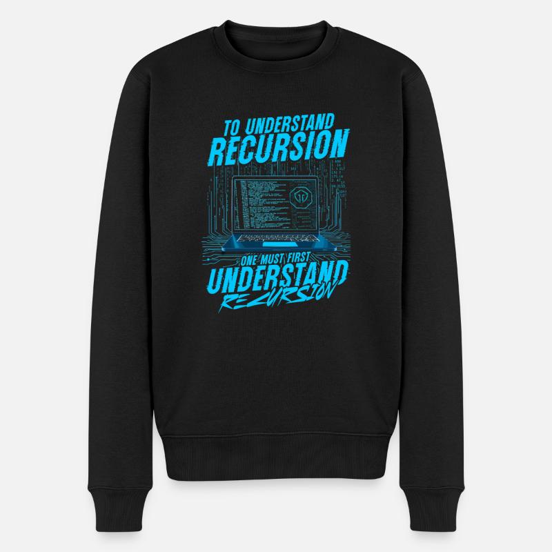 Computer Scientist Recursion - Men's Premium Organic Jumper - black