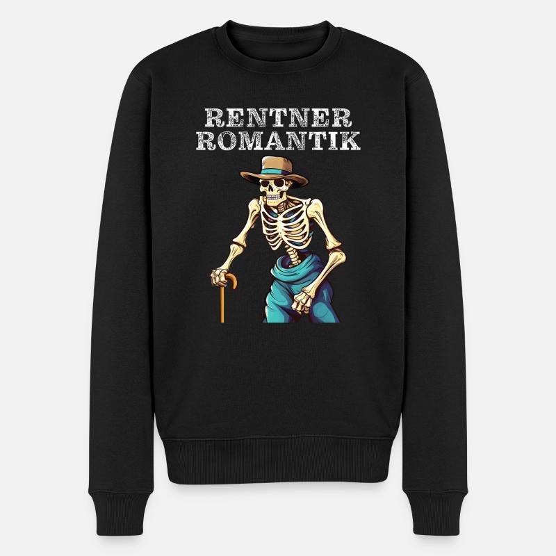 RENTNER ROMANTIK - Männer Premium Bio Pullover - Schwarz