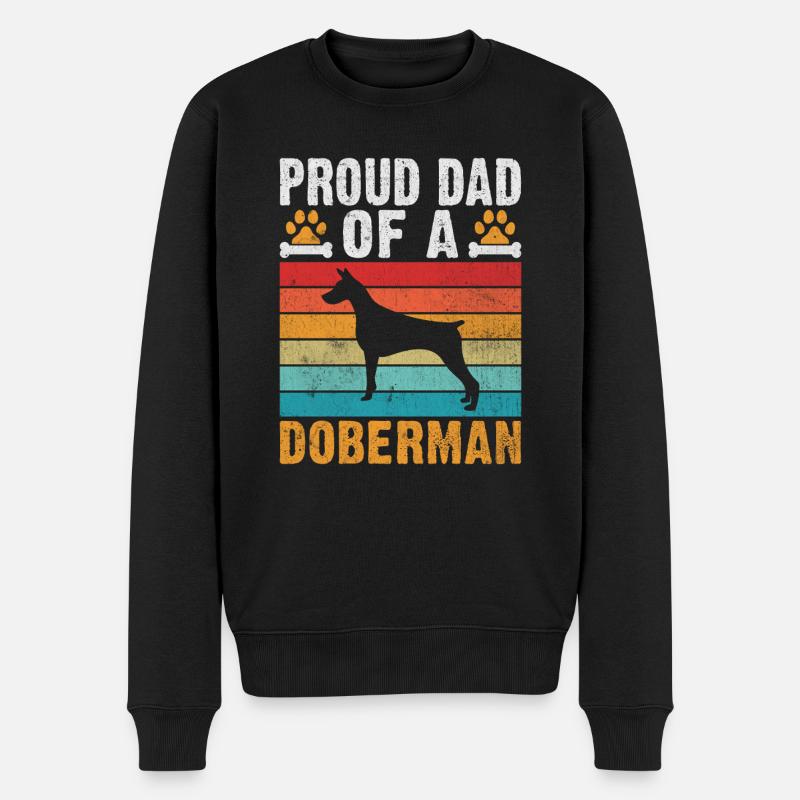 Doberman Gifts - Männer Premium Bio Pullover - Schwarz