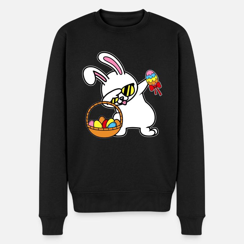 Dabbing Lapin de Pâques Lapin de Pâques - Pull Premium bio Homme - noir