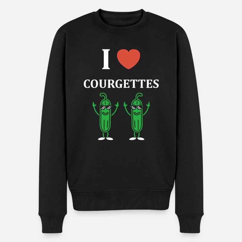Humour Courgette - Pull Premium bio Homme - noir