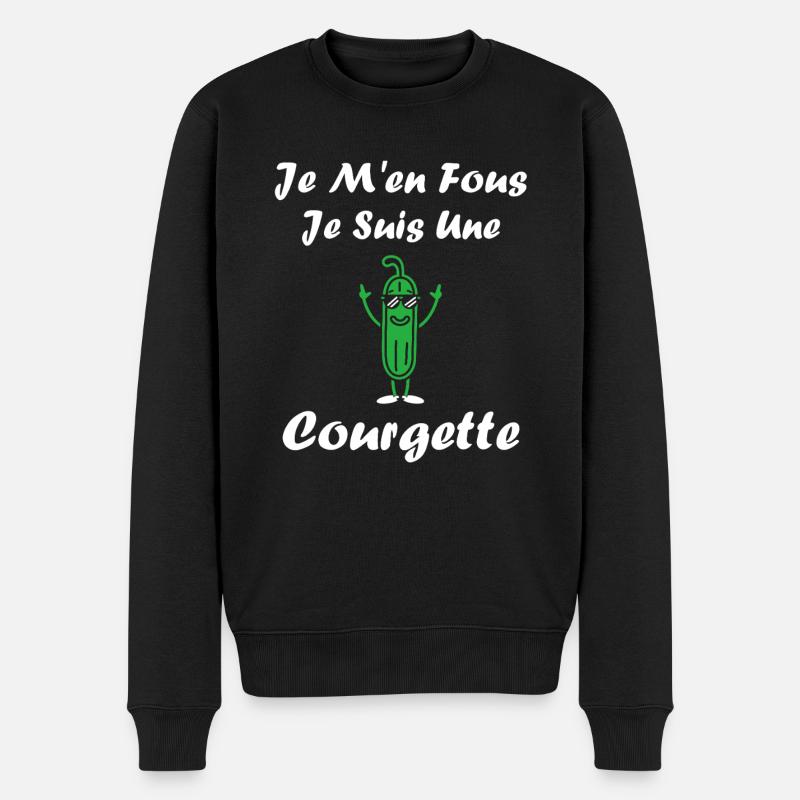 Humour Courgette - Pull Premium bio Homme - noir