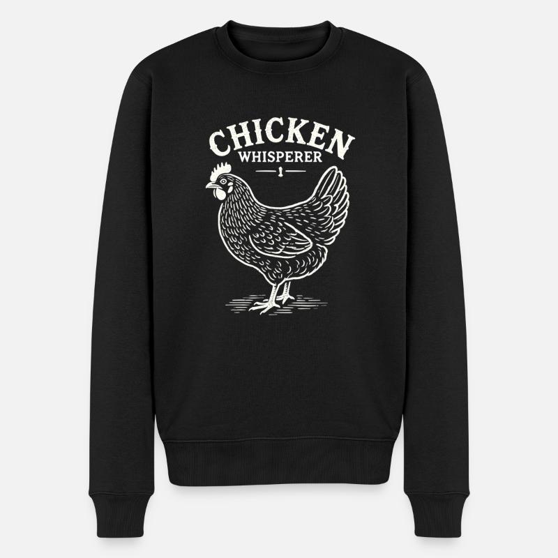 Hühnerflüsterer - Männer Premium Bio Pullover - Schwarz