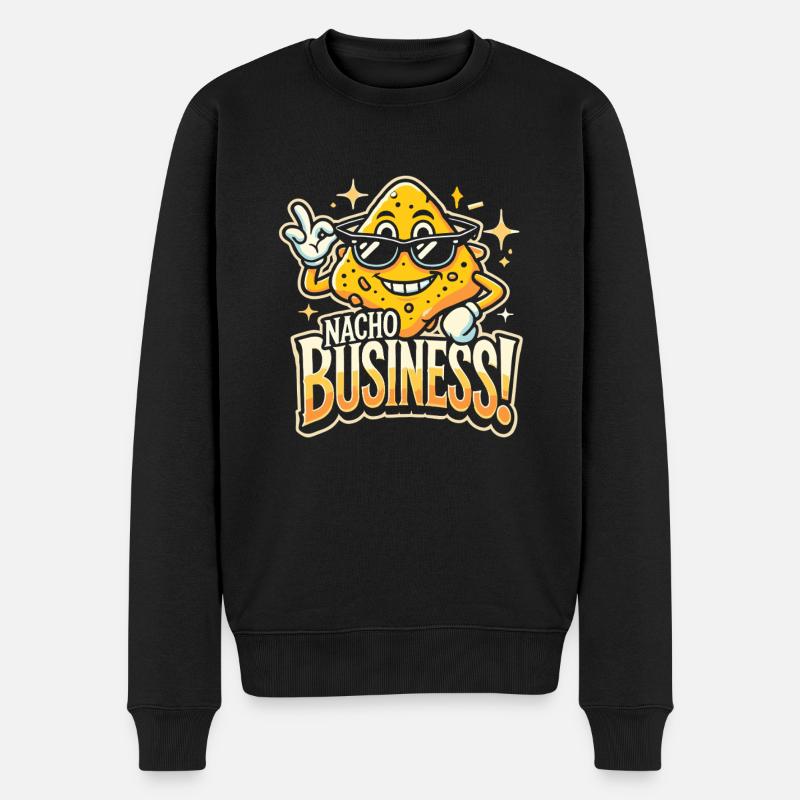 Nacho Business - Männer Premium Bio Pullover - Schwarz