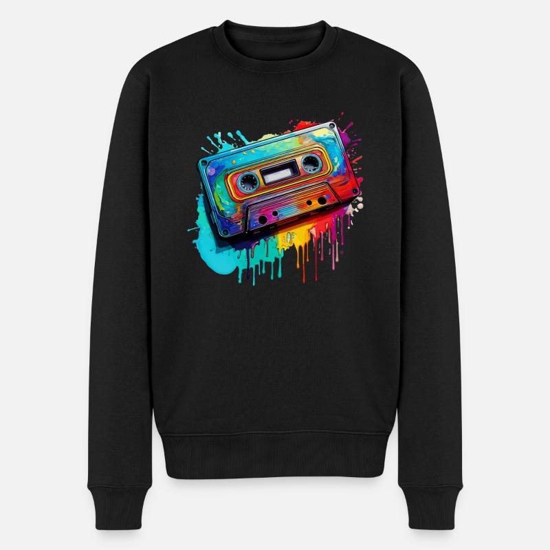 Cassette musicale - Pull Premium bio Homme - noir
