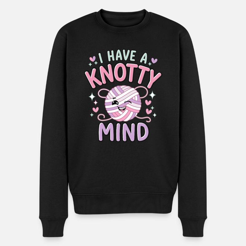 Crochet - Pull Premium bio Homme - noir