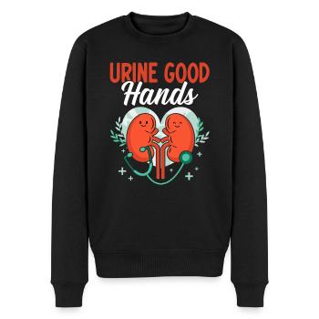 Urin Gute Hände Lustig Dialyse Nephrologie Niere - Männer Premium Bio Pullover - Schwarz - Vorne - Nico (187cm)