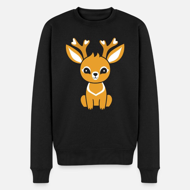 chevreuil - Pull Premium bio Homme - noir