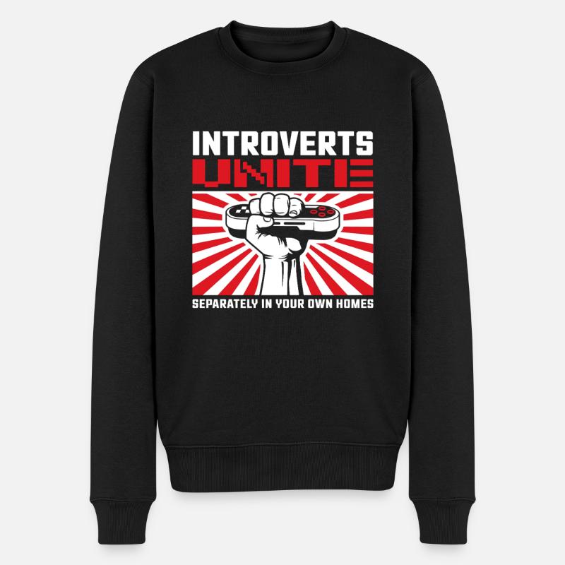 Les introvertis s’unissent - Pull Premium bio Homme - noir