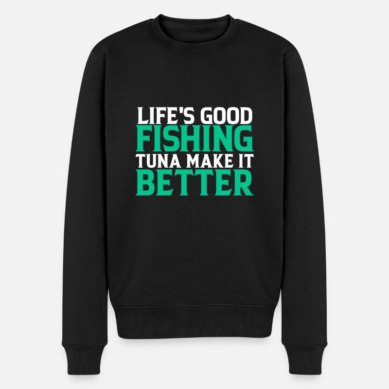 La pêche rend meilleur - Pull Premium bio Homme - noir