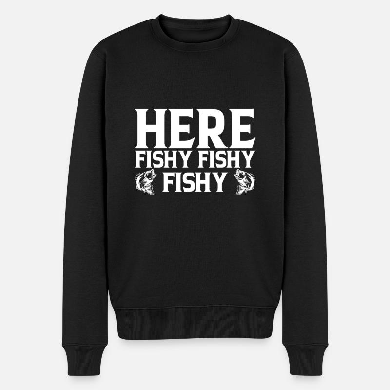 Ici Poisson Poisson Poisson - Pull Premium bio Homme - noir