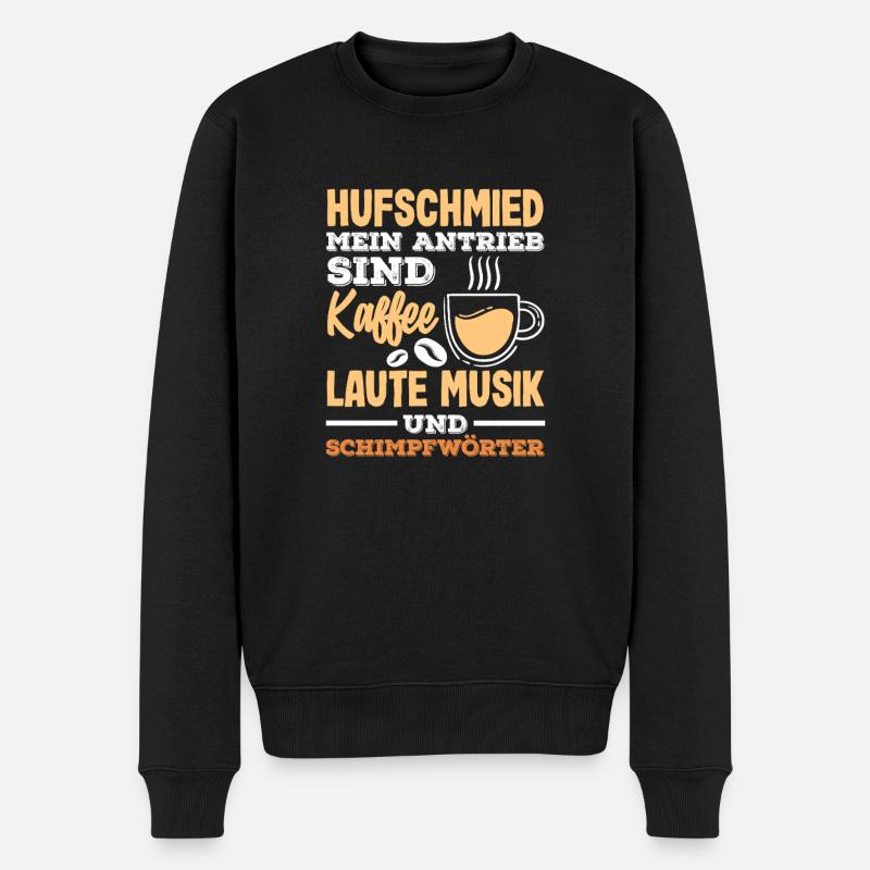 Maréchal-ferrant Café Musique Jurons Conduire - Pull Premium bio Homme - noir
