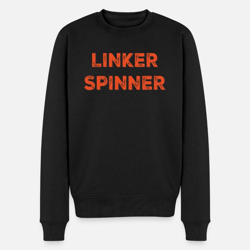 LINKER SPINNER - Männer Premium Bio Pullover - Schwarz