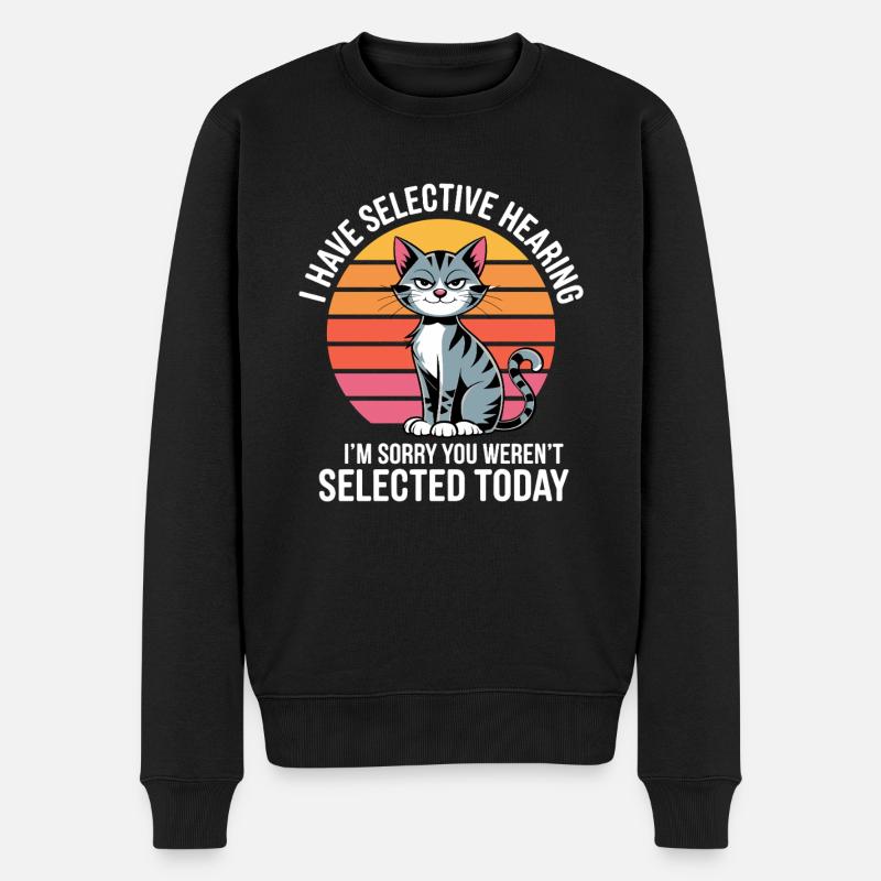Sarkasmus Kätzchen Katze - Männer Premium Bio Pullover - Schwarz