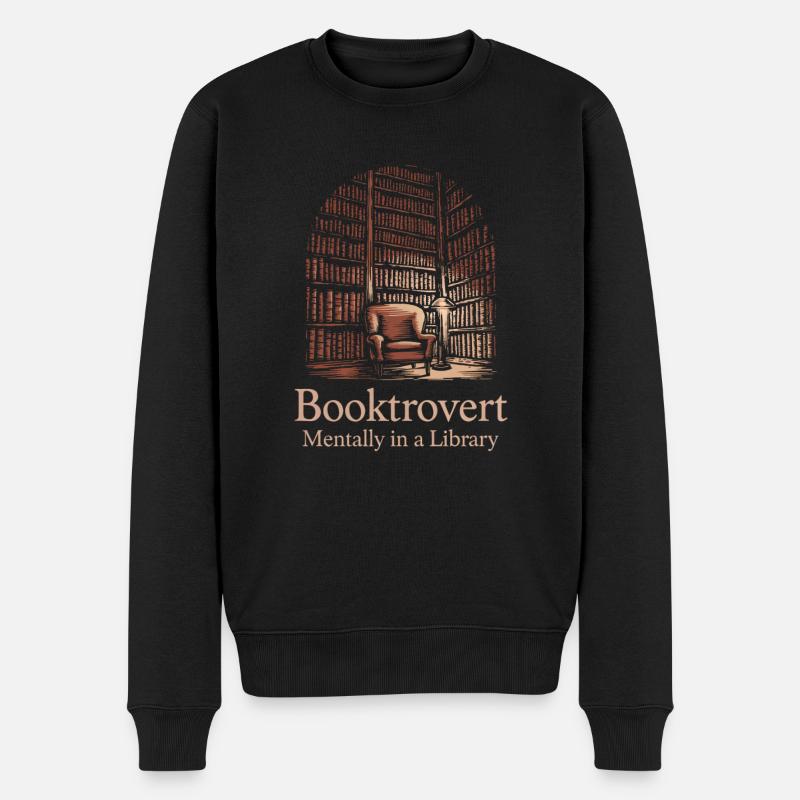 Booktrovert Lecture de livres - Pull Premium bio Homme - noir