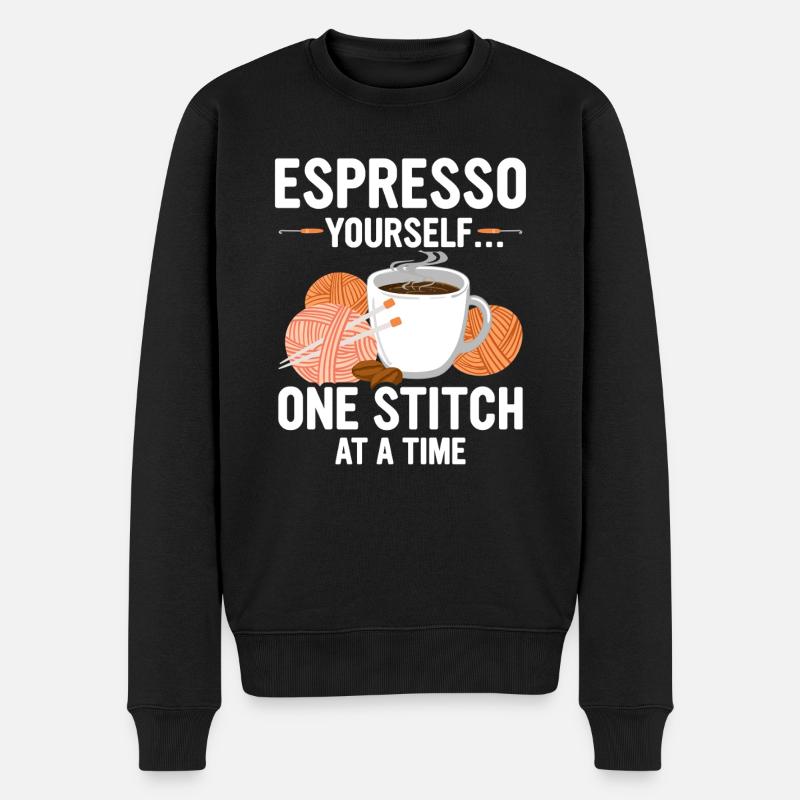 Crochet - Pull Premium bio Homme - noir