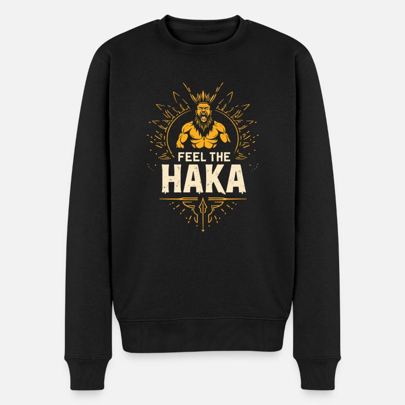 Haka Danse Rituel du Guerrier Maori Nouvelle-Zélande - Pull Premium bio Homme - noir