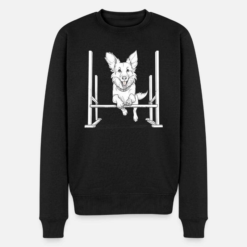 HUND SPORT - Männer Premium Bio Pullover - Schwarz