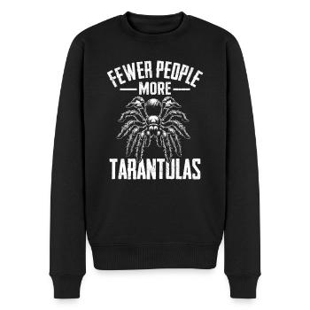Funny Tarantula Introvert Arachnid Exotic Pet - Men's Premium Organic Jumper - black - Front - Nico (187cm)