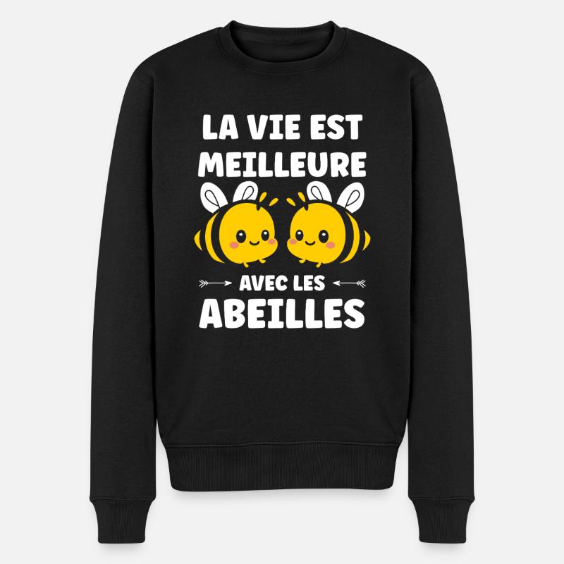 Abeille - Pull Premium bio Homme - noir