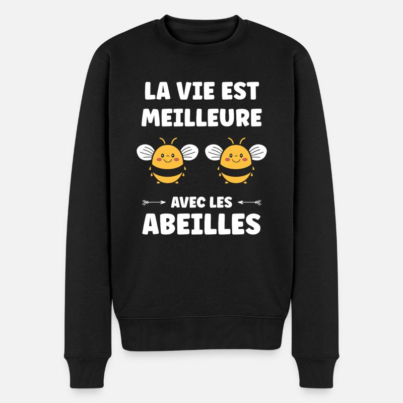 Abeille - Pull Premium bio Homme - noir