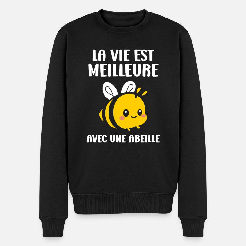 Abeille - Pull Premium bio Homme - noir