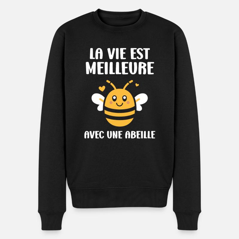 Abeille - Pull Premium bio Homme - noir