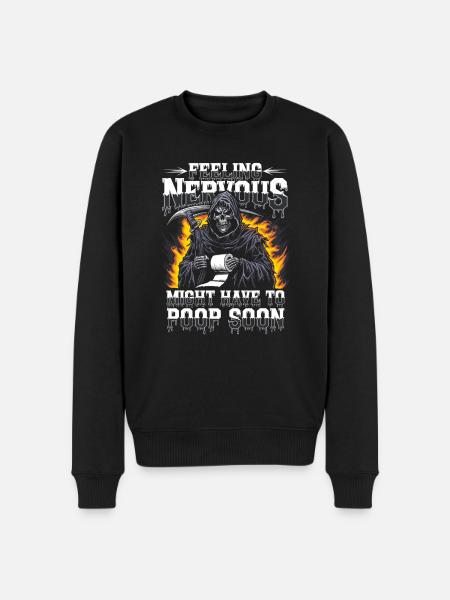 Intestino irritabile Syndrom Reaper IBS Goth Poop Umorismo - Maglione ecologico premium da uomo - nero