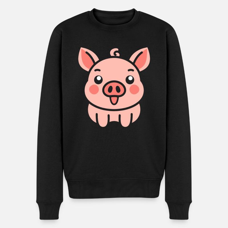 cochon - Pull Premium bio Homme - noir