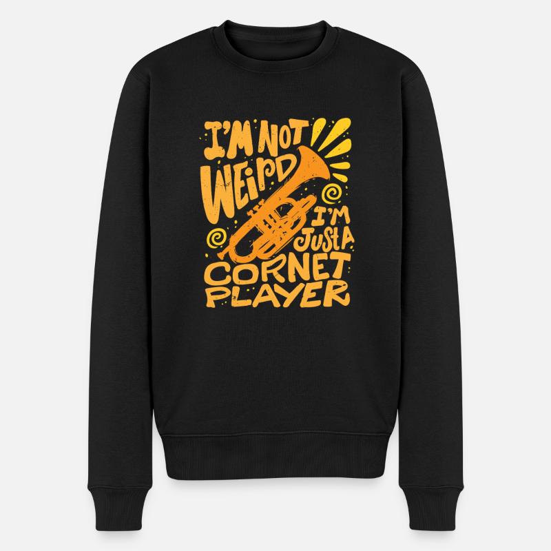 Cornet Cornet Player - Men's Premium Organic Jumper - black