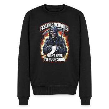 Reizdarm-Syndrom Reaper IBS Gothic--Humor - Männer Premium Bio Pullover - Schwarz - Vorne - Nico (187cm)