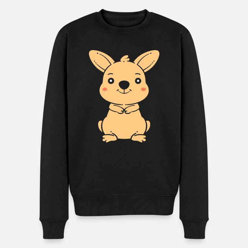 Wallaby - Männer Premium Bio Pullover - Schwarz