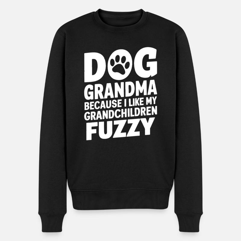 Dog Grandma Gifts - Männer Premium Bio Pullover - Schwarz