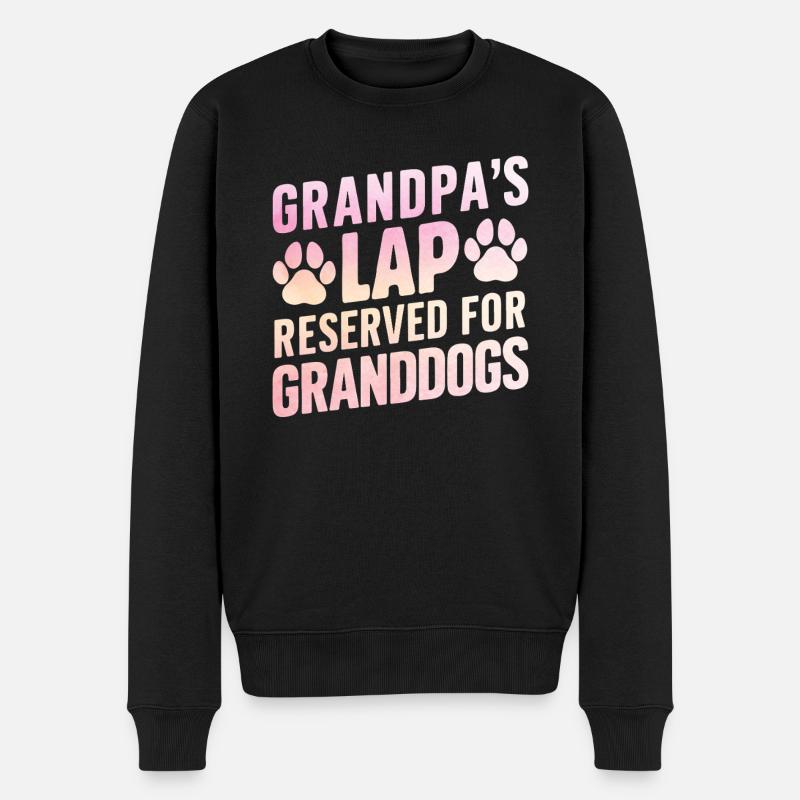 Cadeaux de grand-père chien - Pull Premium bio Homme - noir