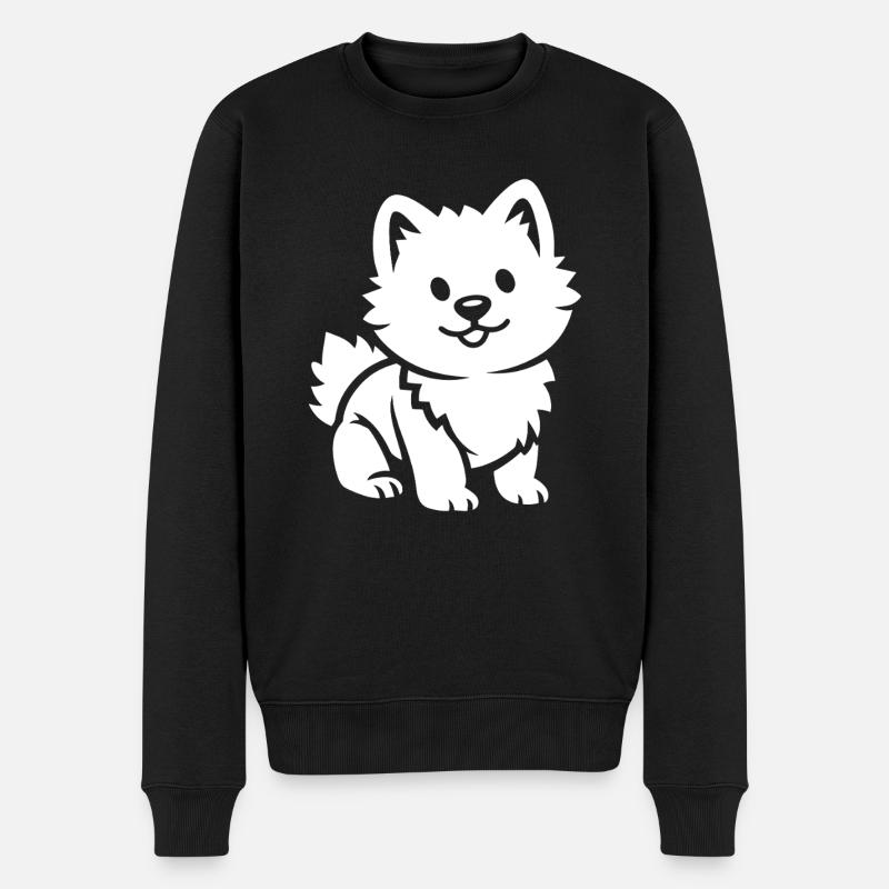 Pomsky - Männer Premium Bio Pullover - Schwarz