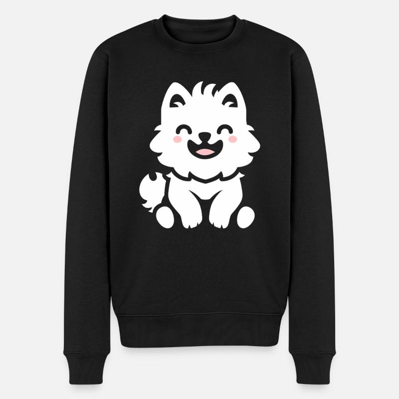 Pomsky - Männer Premium Bio Pullover - Schwarz