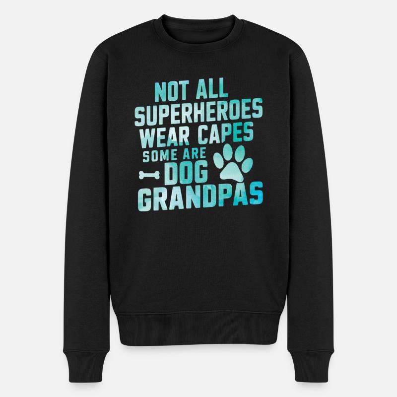 Cadeaux de grand-père chien - Pull Premium bio Homme - noir