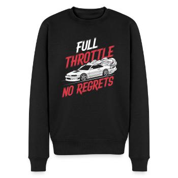 Auto-drift-rennen, Rennwagen-motorsport-drift - Männer Premium Bio Pullover - Schwarz - Vorne - Nico (187cm)