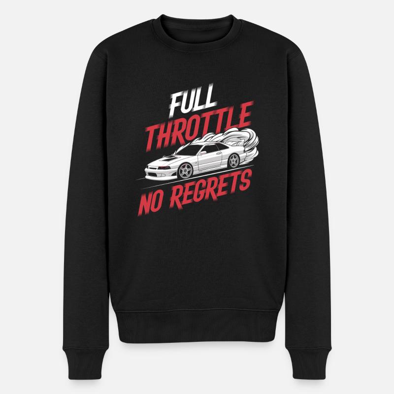 Auto-drift-rennen, Rennwagen-motorsport-drift - Männer Premium Bio Pullover - Schwarz